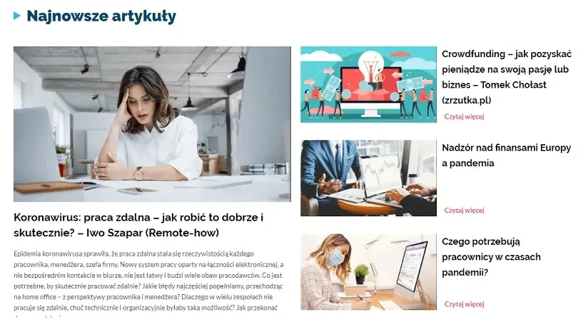 blog na stronie uczelni wyższej