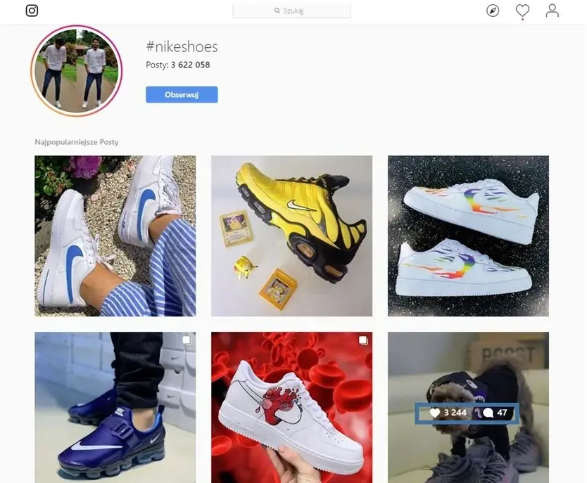 Kampania influencer marketingu dla odzieży sportowej NIKE