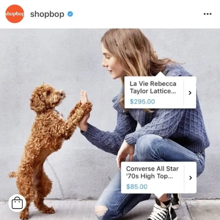 blog screen Instagram