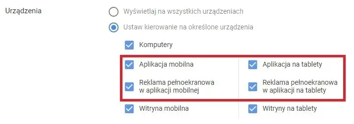 ustawienia kampanii