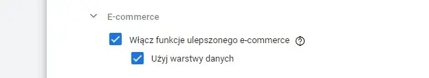 Funkcje ulepszonego ecommerce